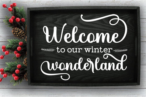 Winter Wonderland SVG I Christmas Sign SVG I Holiday Sign SVG Happy Printables Club 