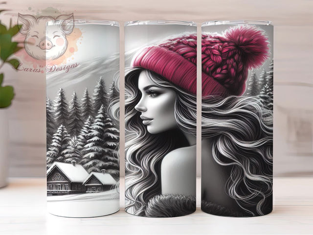 Winter Wonderland Tattoo Christmas Tumbler, Holiday Sublimation Design, Festive Cup Art, 20oz Xmas Tumbler, Whimsical Tattoo Mug, Stylish Christmas Cup, Cozy Holiday Wrap Sublimation Lara' s Designs 