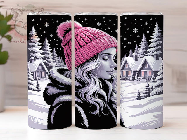Winter Wonderland Tattoo Christmas Tumbler, Holiday Sublimation Design, Festive Cup Art, 20oz Xmas Tumbler, Whimsical Tattoo Mug, Stylish Christmas Cup, Cozy Holiday Wrap Sublimation Lara' s Designs 