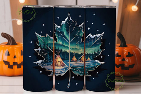 Winter Wonderland Teepee Tumbler Wrap Sublimation PixelChick 