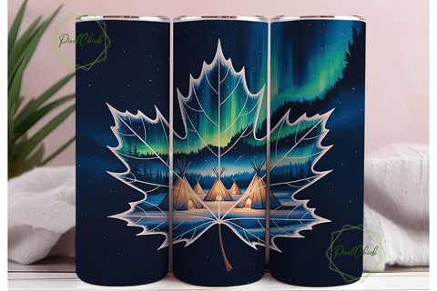 Winter Wonderland Teepee Tumbler Wrap Sublimation PixelChick 
