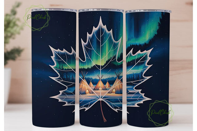 Winter Wonderland Teepee Tumbler Wrap Sublimation PixelChick 