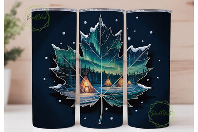 Winter Wonderland Teepee Tumbler Wrap Sublimation PixelChick 