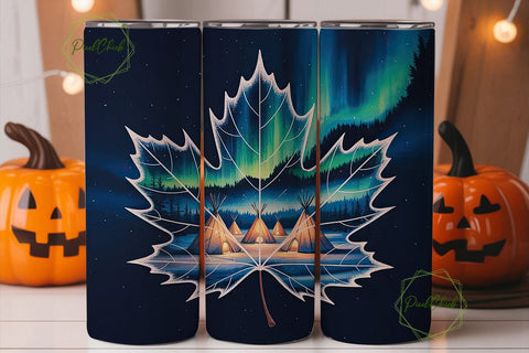 Winter Wonderland Teepee Tumbler Wrap Sublimation PixelChick 