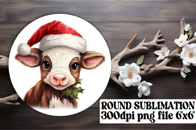 Winter Wonderland with Cute Cow Ornaments - Sublimation Joy Sublimation afrosvg 