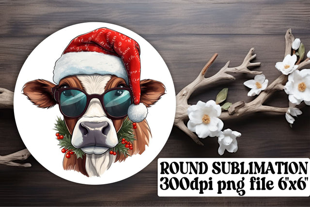 Winter Wonders with Cute Cow Ornaments - Sublimation Bliss Sublimation afrosvg 