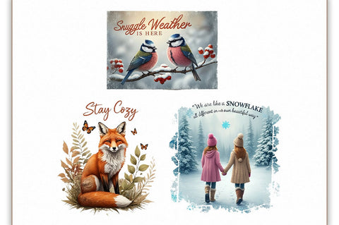 Winter Woodland PNG Sublimation Bundle Sublimation Shetara Begum 