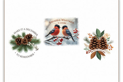 Winter Woodland PNG Sublimation Bundle Sublimation Shetara Begum 