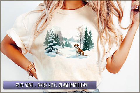 Winter Woodland PNG Sublimation Sublimation Shetara Begum 