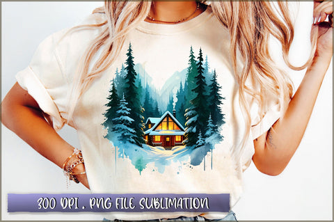 Winter Woodland PNG Sublimation Sublimation Shetara Begum 