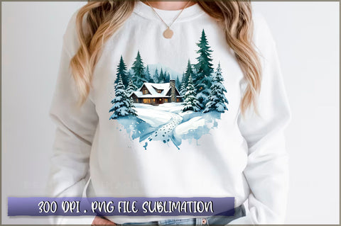Winter Woodland PNG Sublimation Sublimation Shetara Begum 