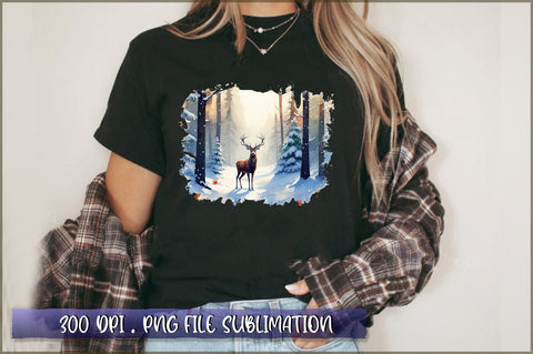 Winter Woodland PNG Sublimation Sublimation Shetara Begum 