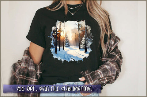 Winter Woodland PNG Sublimation Sublimation Shetara Begum 