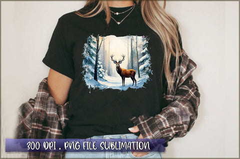 Winter Woodland PNG Sublimation Sublimation Shetara Begum 