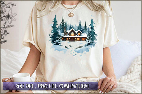 Winter Woodland PNG Sublimation Sublimation Shetara Begum 