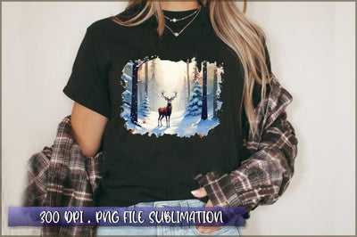 Winter Woodland PNG Sublimation Sublimation Shetara Begum 