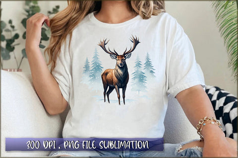 Winter Woodland PNG Sublimation Sublimation Shetara Begum 