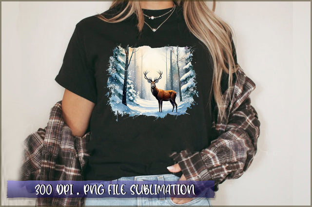 Winter Woodland PNG Sublimation Sublimation Shetara Begum 