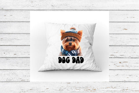 Winter Yorkshire Terrier PNG Bundle. Cute Winter Dog Quotes Sublimation Olga Terlyanskaya 