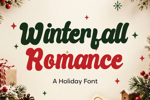 Winterfall Romance - Christmas Font Font Mozarella 