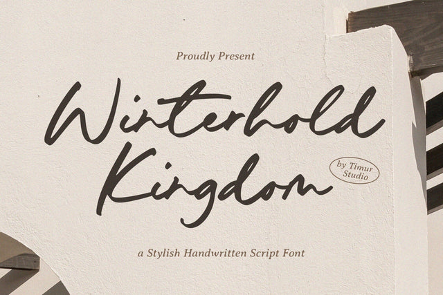 Winterhold Kingdom - Stylish Handwritten Script Font Font Timur type 