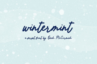 Wintermint Script Font Beck McCormick 