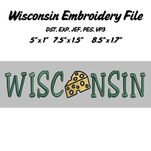 Wisconsin Embroidery File Bundle - Cheese Wedge, Cheese Head, Beer Mug, Cow Embroidery/Applique DESIGNS Stitched Haus 