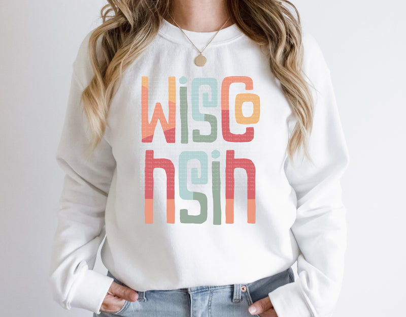 Wisconsin Retro Typography PNG | Vintage State Name Design | Sublimation Digital Download Sublimation Print Perfect Design Shop 
