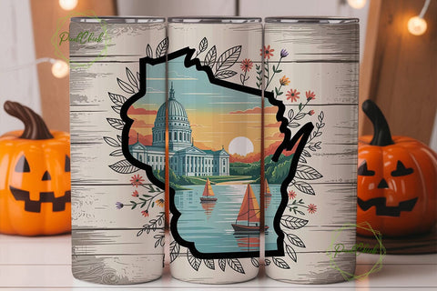 Wisconsin State Violets 20oz Tumbler Sublimation PixelChick 