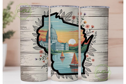 Wisconsin State Violets 20oz Tumbler Sublimation PixelChick 