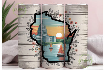 Wisconsin State Violets 20oz Tumbler Sublimation PixelChick 