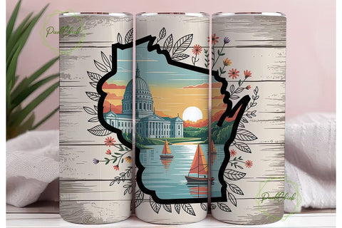 Wisconsin State Violets 20oz Tumbler Sublimation PixelChick 