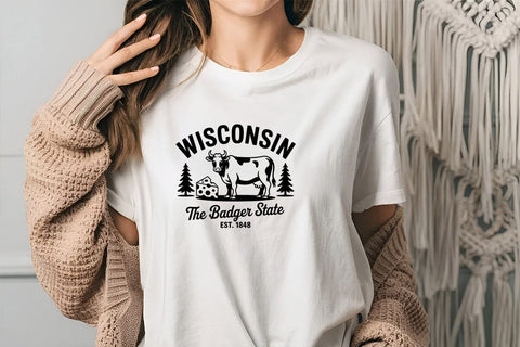 Wisconsin The Badger State Est. 1848 SVG Angelina750 