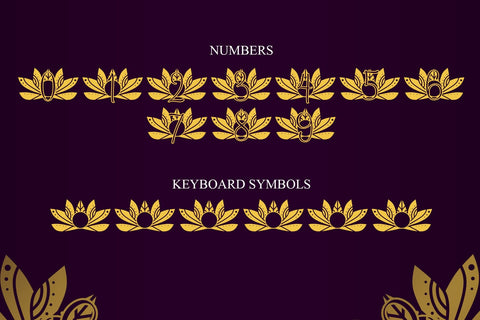 Wisdom Lotus Mandala Monogram Font Dm Letter Studio 