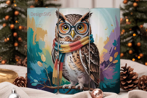 Wise Owl Tumbler Wrap Sublimation DesignSVG 