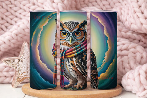 Wise Owl Tumbler Wrap Sublimation DesignSVG 