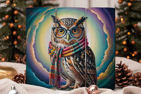 Wise Owl Tumbler Wrap Sublimation DesignSVG 