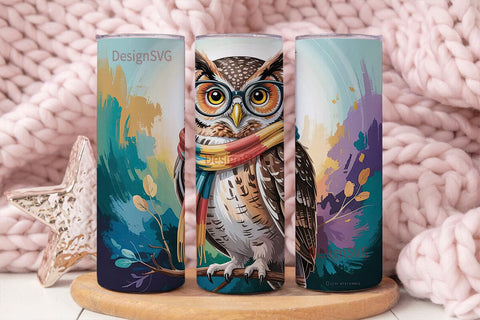 Wise Owl Tumbler Wrap Sublimation DesignSVG 