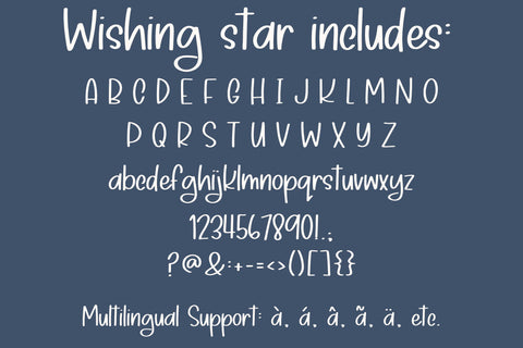 Wishing Star, Cute Handwritten Font for Cricut, Fun Handwriting Font Designing Digitals 