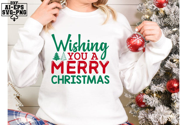 Wishing You A Merry Christmas Svg Cut Files Creative Art SVG CraftlabSvg55 