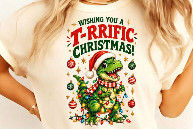 Wishing You a T Rrific Christmas PNG Sublimation SVGista 
