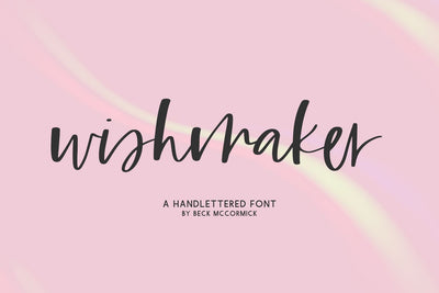 Wishmaker Script Font Beck McCormick 