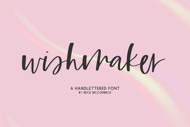 Wishmaker Script Font Beck McCormick 