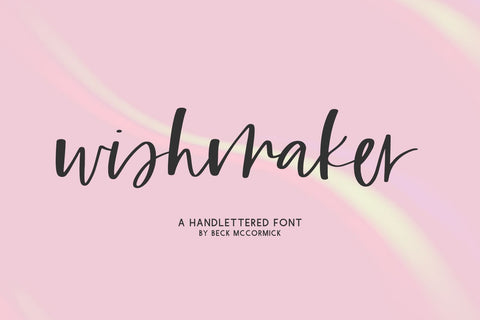Wishmaker Script Font Beck McCormick 