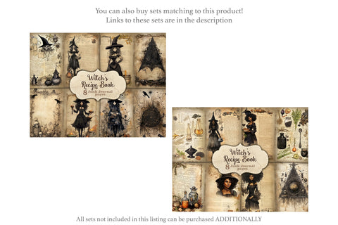 Witch Art Journal | Recipe Book Junk Journal Paper SVG GlamArtZhanna 