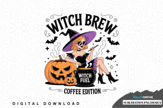 Witch brew coffee edition sublimation png design Sublimation Regulrcrative 