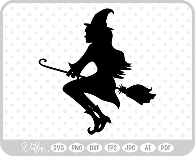 Witch Broomstick Halloween SVG DottieDigitals 