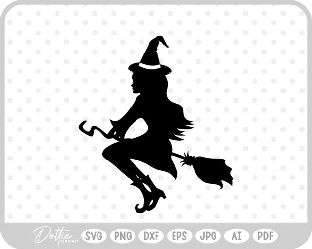 Witch Broomstick Halloween SVG DottieDigitals 