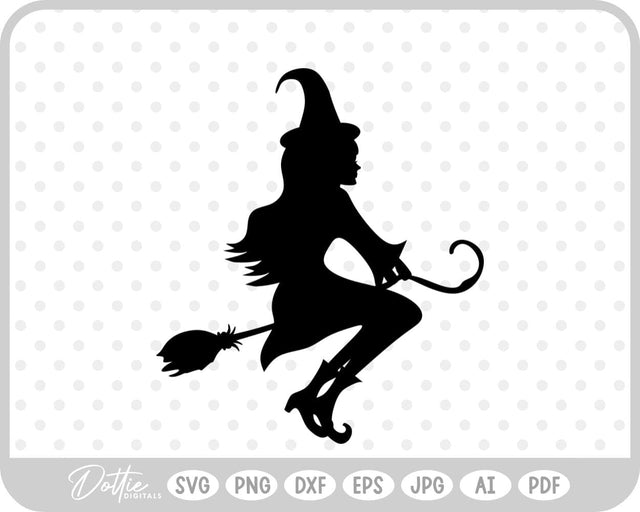 Witch Broomstick Halloween SVG DottieDigitals 