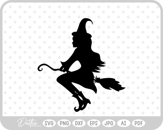 Witch Broomstick Halloween SVG DottieDigitals 
